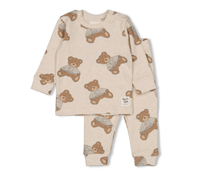 Feetje Pyjama's Pyjama Teddy Bear Offwhite Melange