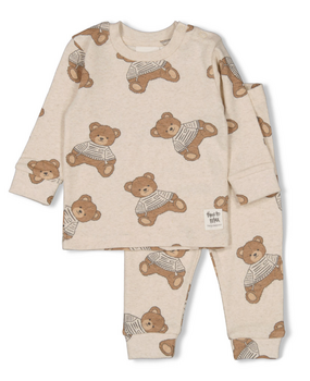 Feetje Pyjama's Pyjama Teddy Bear Offwhite Melange