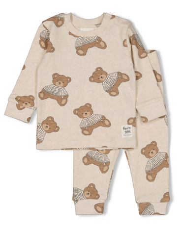 Feetje Pyjama's Pyjama Teddy Bear Offwhite Melange