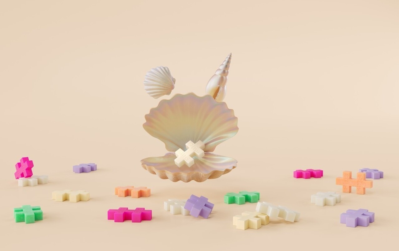 Plus-Plus Tube Pearl 240 stuks