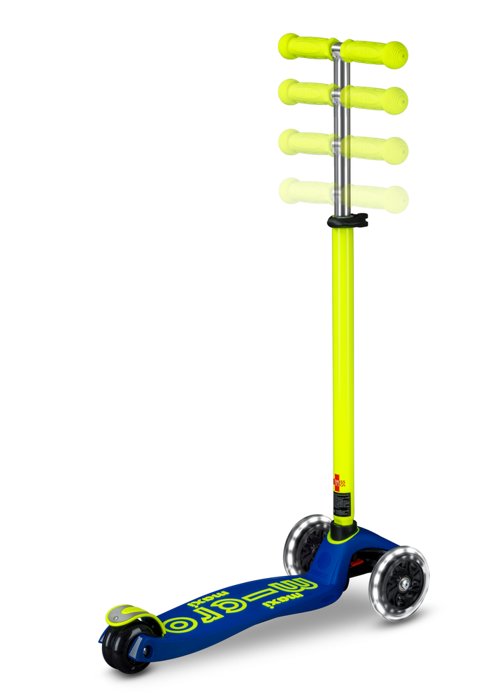 Micro Step Maxi Deluxe Led Blauw Geel Neon Micro Step Maxi Deluxe Led Blauw Geel Neon