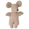 Maileg Baby Mouse in Carry Cot Rose
