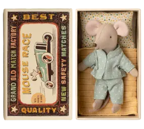 Maileg Little Brother Mouse in Matchbox