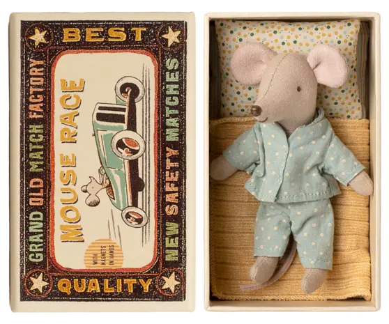 Maileg Little Brother Mouse in Matchbox