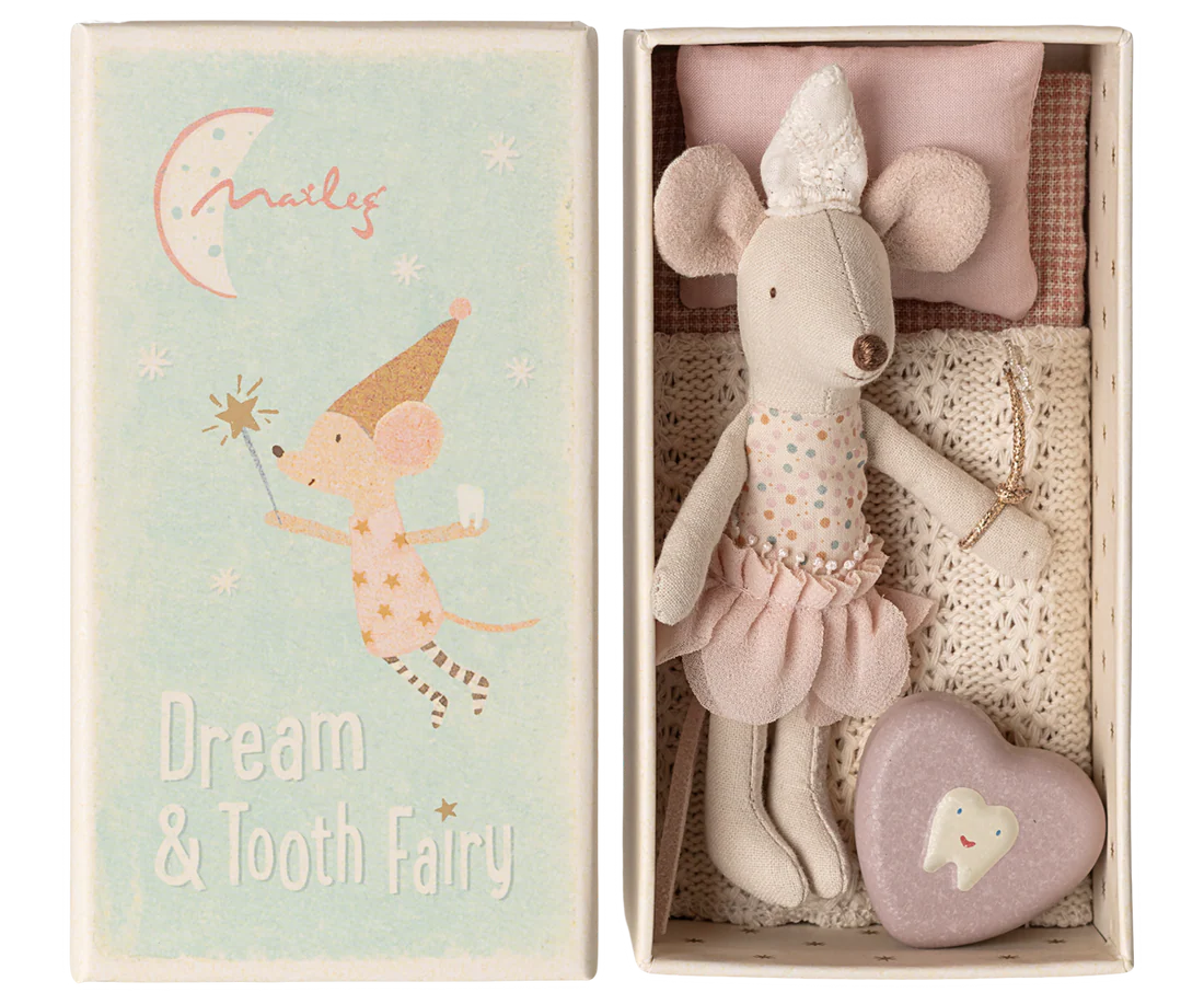 Muizen Tooth Fairy Little Sister in Matchbox afbeelding