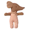 Maileg Sleepy Wakey Baby Mouse in Matchbox Rose