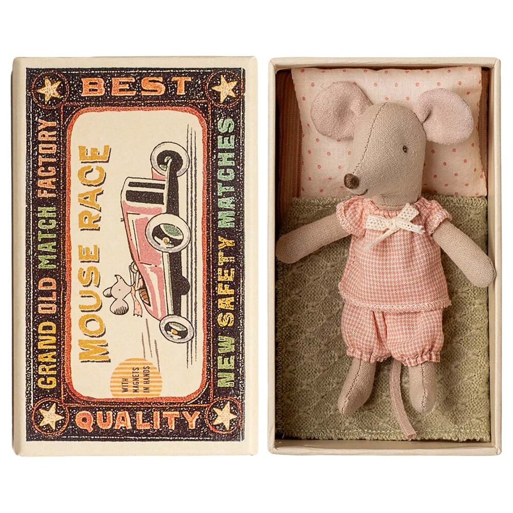 Maileg Little Sister Mouse in Matchbox