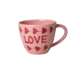 Rice Keramiek Koffiekop LOVE Roze
