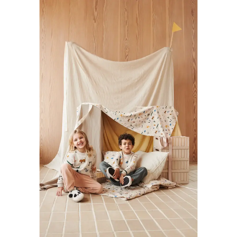 Liewood Sloffen Aviaja Panda Slippers Sandy Dark Grey