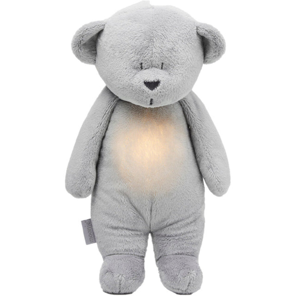 Moonie Knuffelbeer met Geluid en Nachtlamp Silver 2.0 Moonie Knuffelbeer met Geluid en Nachtlamp Silver 2.0