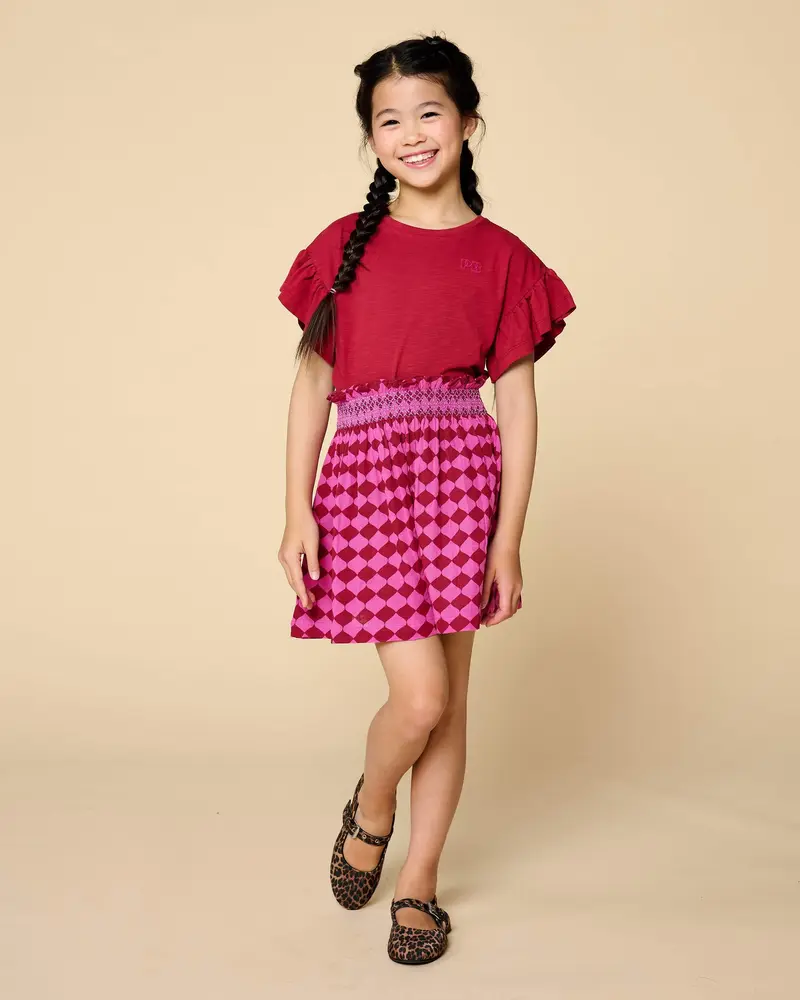 Petit Blush Shirt Bella Ruffle Garnet