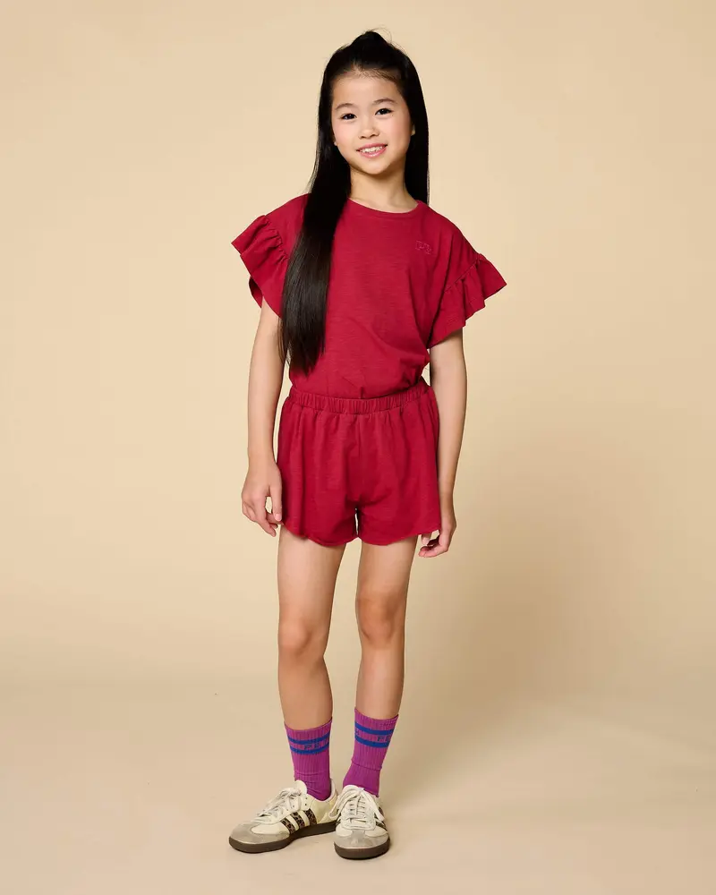 Petit Blush Shirt Bella Ruffle Garnet