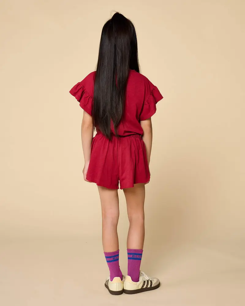 Petit Blush Shirt Bella Ruffle Garnet