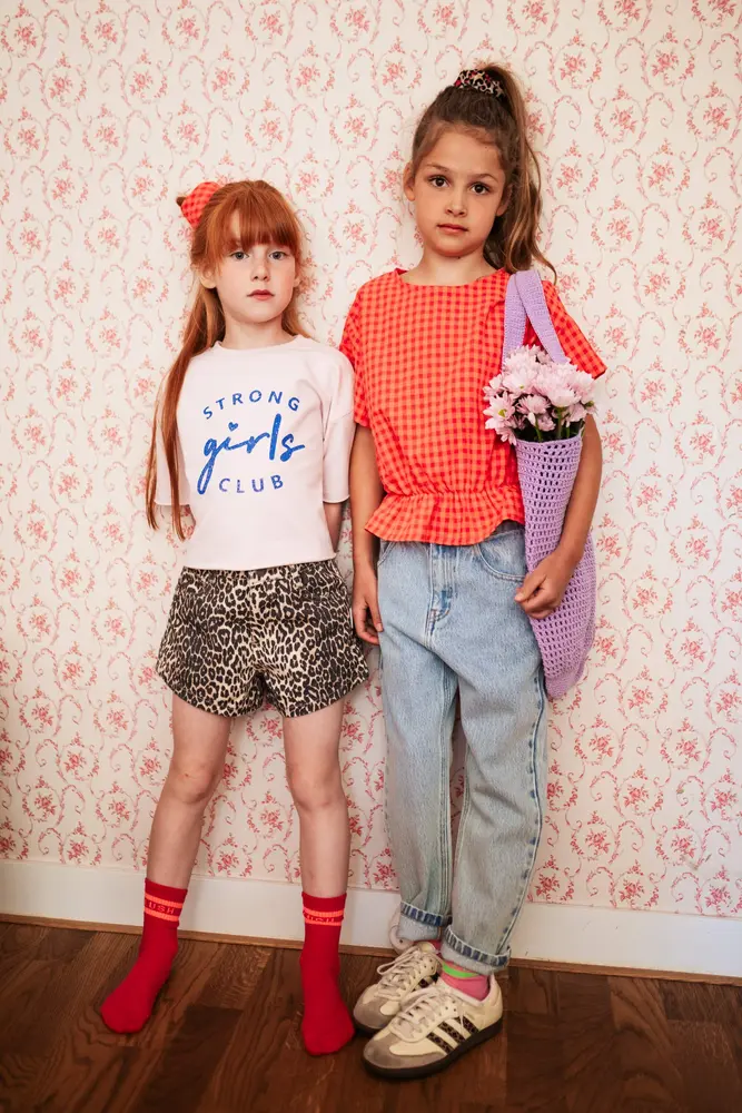 Petit Blush Short Jeans Leopard