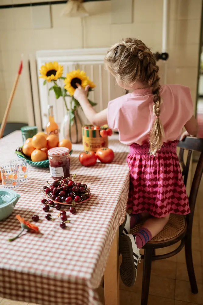 Petit Blush Rokje Mini Smock Berry Blush