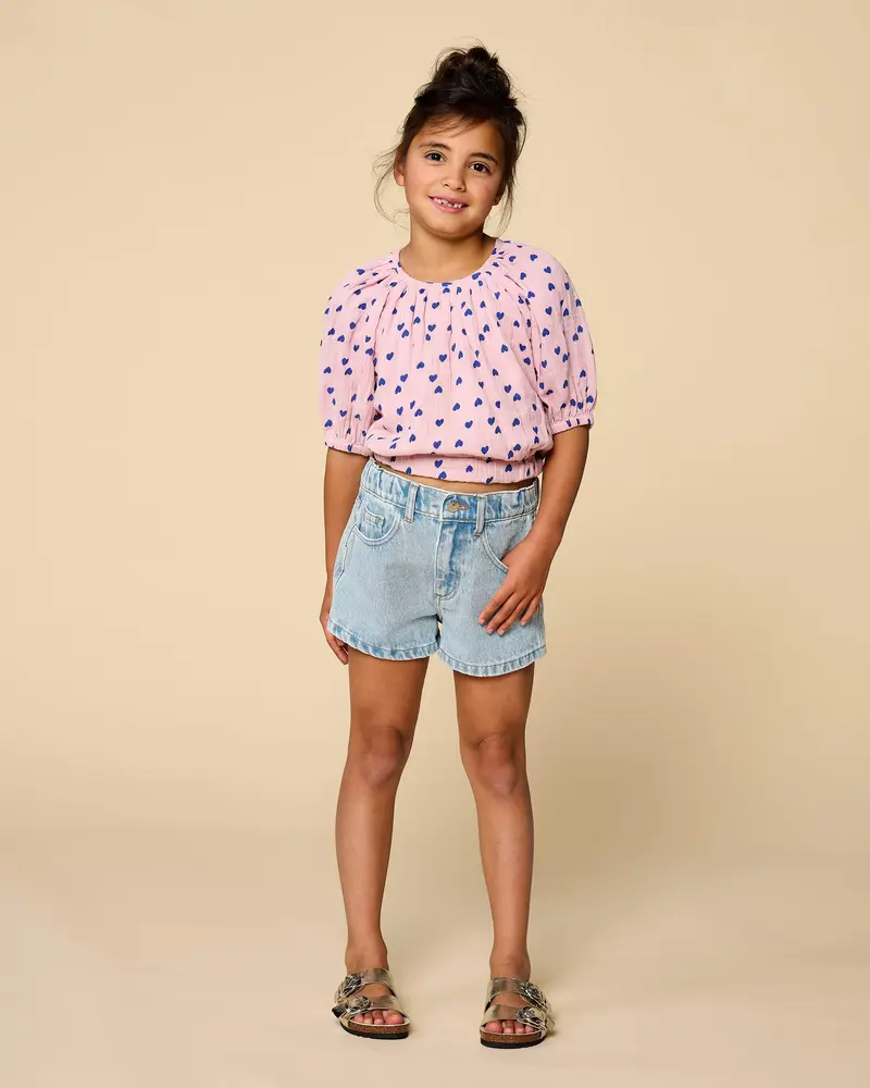 Petit Blush Short Jeans Pale Light Blue