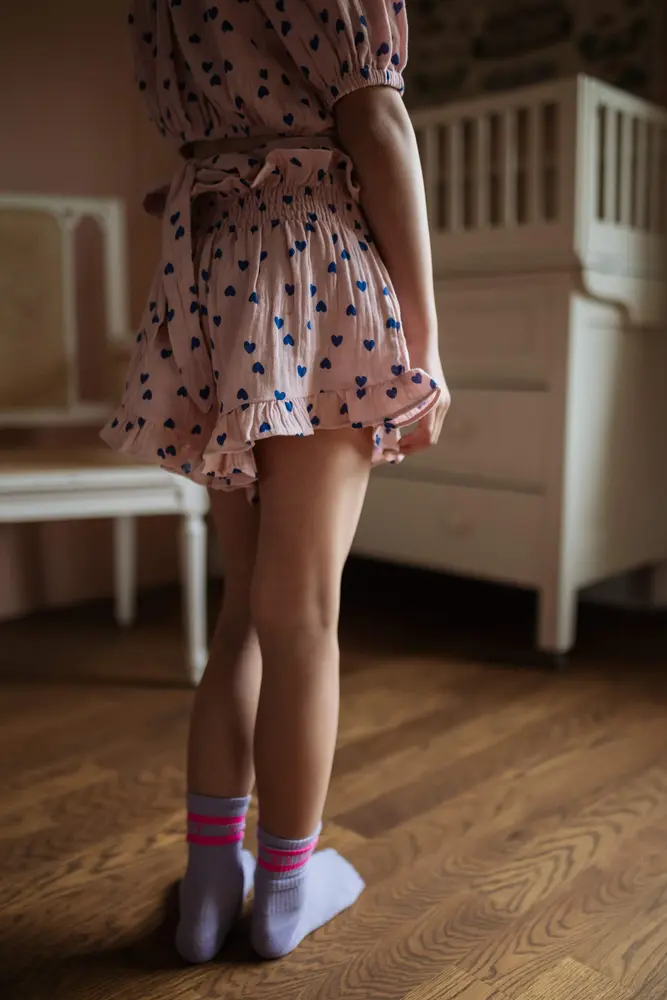 Petit Blush Short Smock Frill Candy Hearts