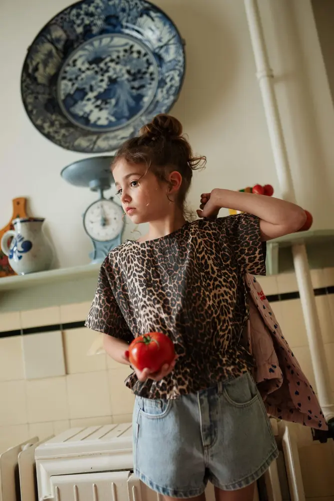 Petit Blush Blouse Leopard