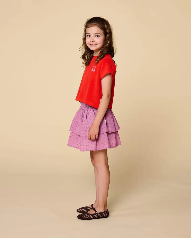 Petit Blush Top Badstof Cherry Grenadine