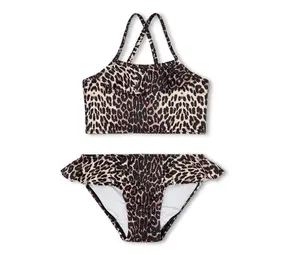 Petit Blush Bikini Ruffle Leopard
