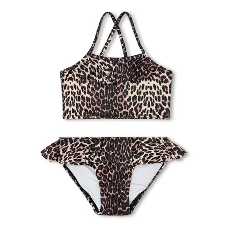 Petit Blush Bikini Ruffle Leopard