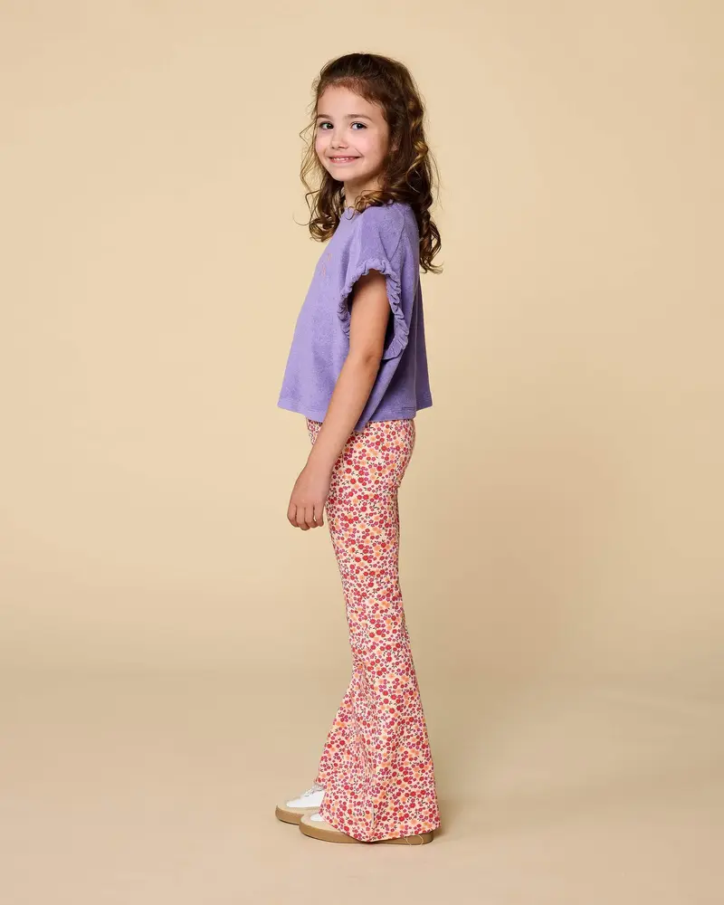 Petit Blush Broek Flared Bowie Small Flowers