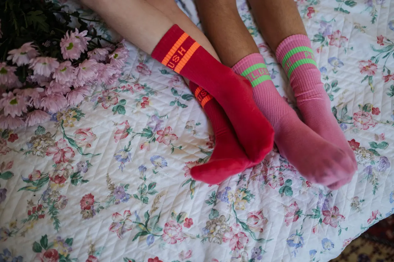 Petit Blush Sokken Raspberry Neon Orange