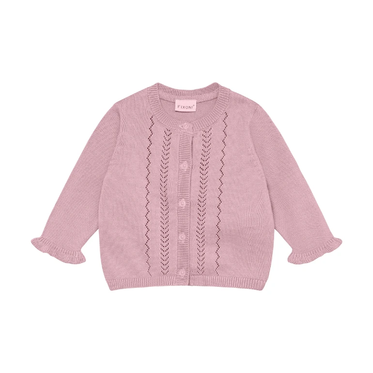 Cardigan Knit Bleached Mauve afbeelding
