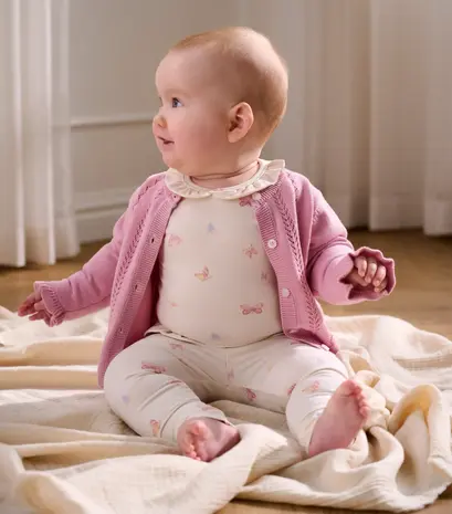 Fixoni Cardigan Knit Bleached Mauve