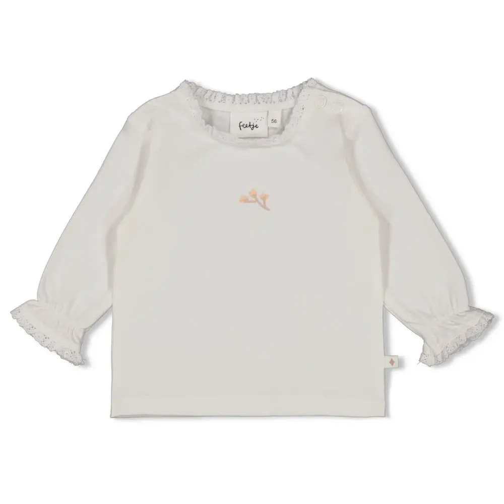Feetje Babykleding Longsleeve Delicate Flower Offwhite
