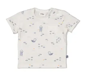 Feetje Babykleding Shirt Blue Ocean Offwhite
