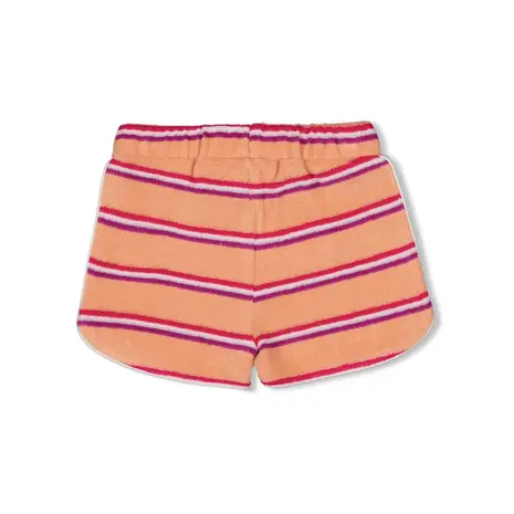 Feetje Babykleding Short Streep Badstof Love Peace Aloha Perzik