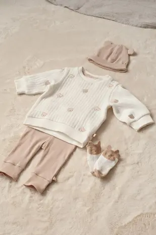 Feetje Babykleding Sokken Honey Bear Offwhite