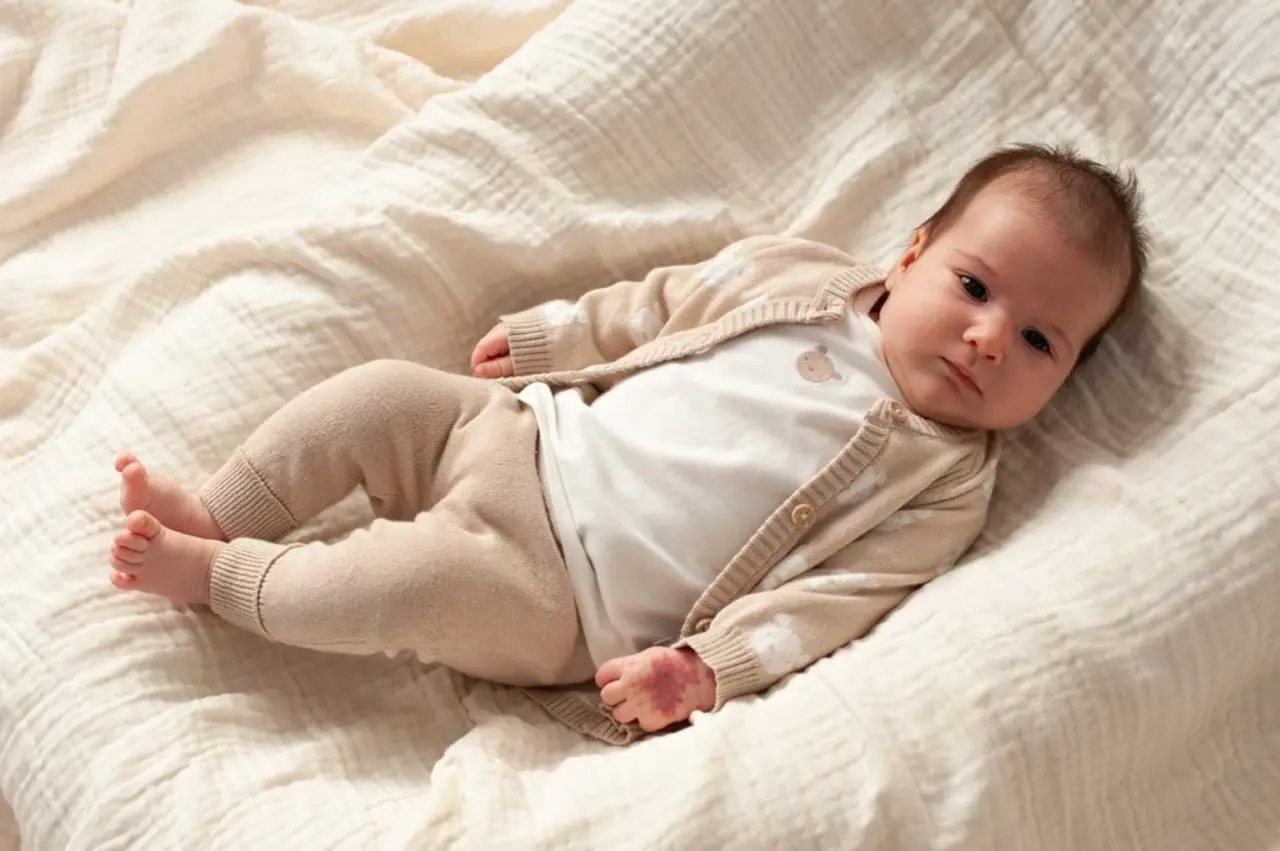 Feetje Babykleding Broek Gebreid The Knits Zand melange