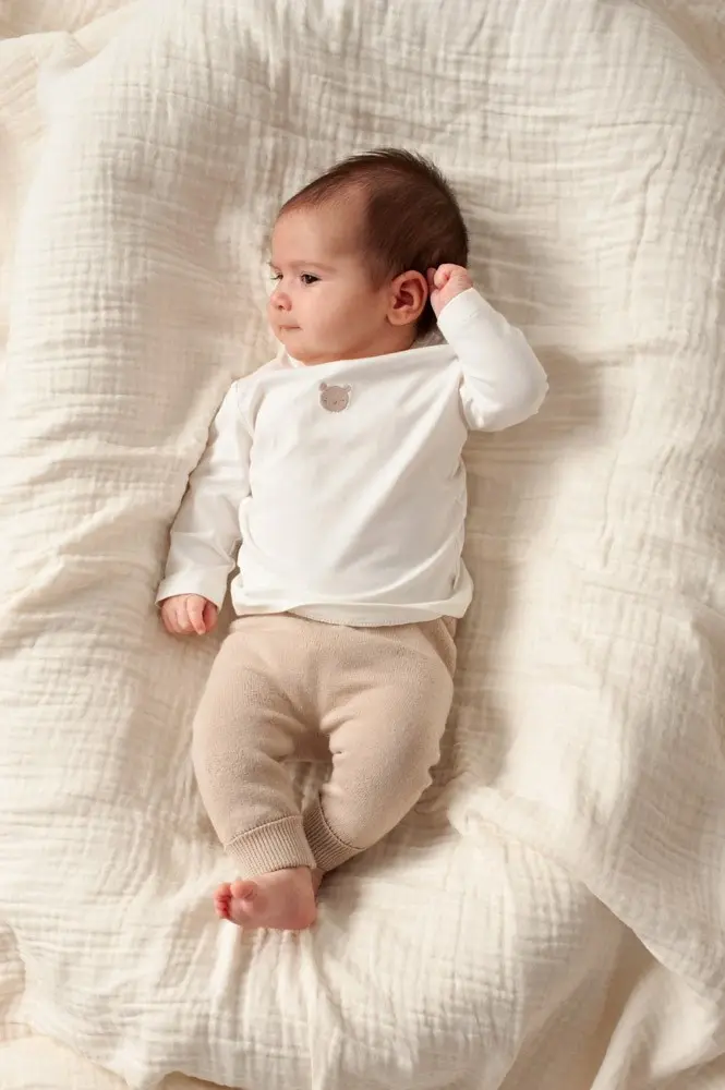 Feetje Babykleding Broek Gebreid The Knits Zand melange