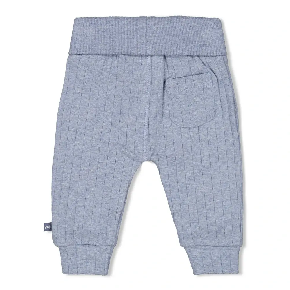 Feetje Babykleding Broek Rib Blue Ocean Blauw Melange