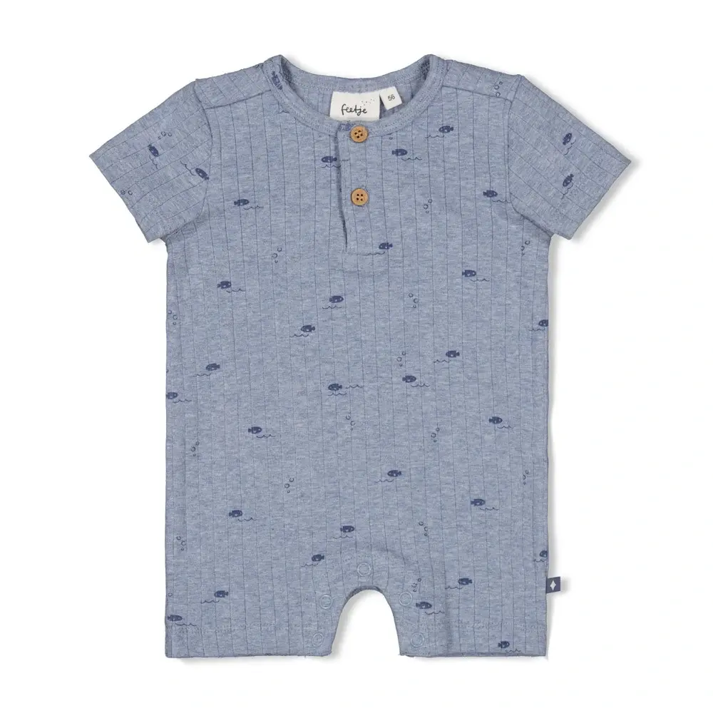 Feetje Babykleding Kort Pakje Rib Blue Ocean Blauw Melange