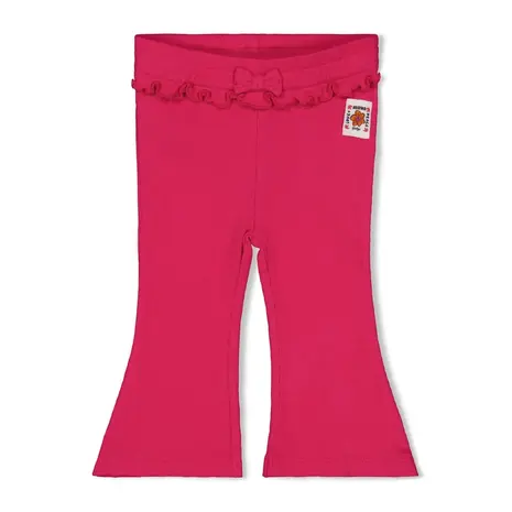 Feetje Babykleding Flare Broek Rib Love Peace Aloha Fuchsia