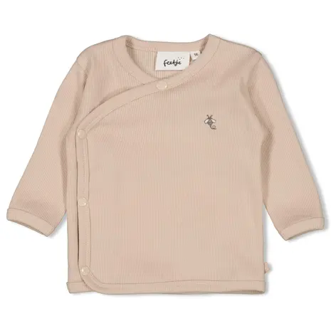 Feetje Babykleding Overslagshirt Rib Honey Bear Zand
