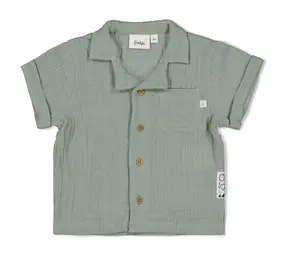 Feetje Babykleding Blouse Mousseline Summer Woven Zeegroen