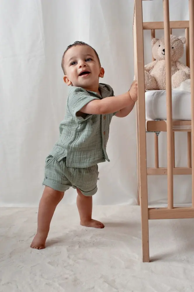 Feetje Babykleding Blouse Mousseline Summer Woven Zeegroen Feetje Babykleding Blouse Mousseline Summer Woven Zeegroen