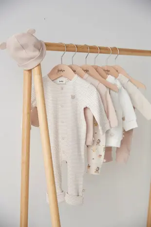 Feetje Babykleding Mutsje Rib Honey Bear Zand
