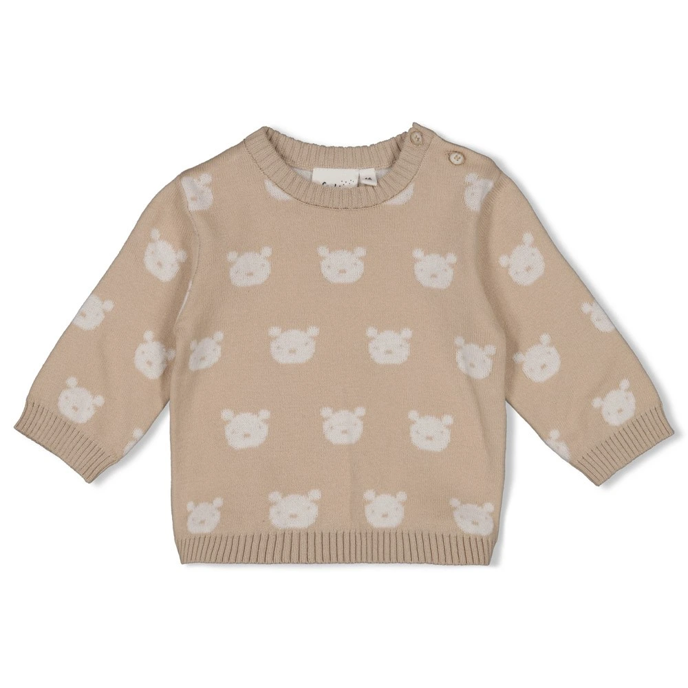Sweater Gebreid The Knits Zand Melange afbeelding