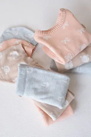 Feetje Babykleding Sweater Gebreid The Knits Zand Melange