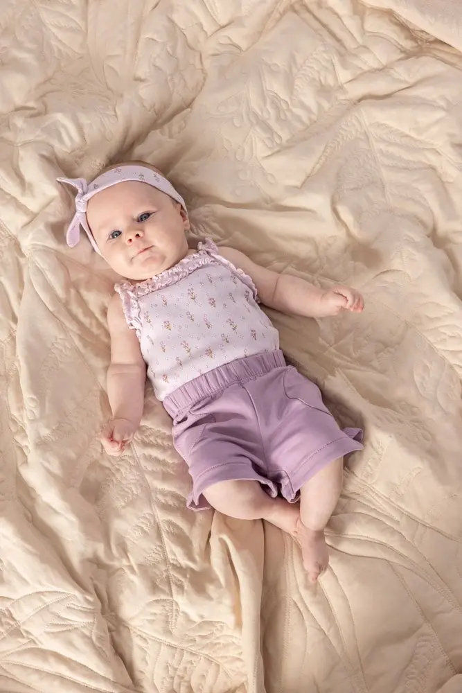 Feetje Babykleding Short Flower Ranch Violet