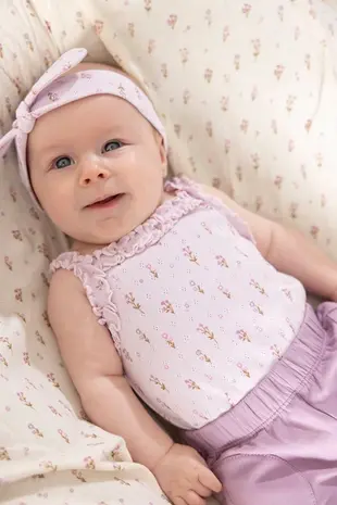 Feetje Babykleding Short Flower Ranch Violet