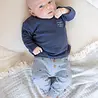 Feetje Babykleding Broek Rib Blue Ocean Blauw melange