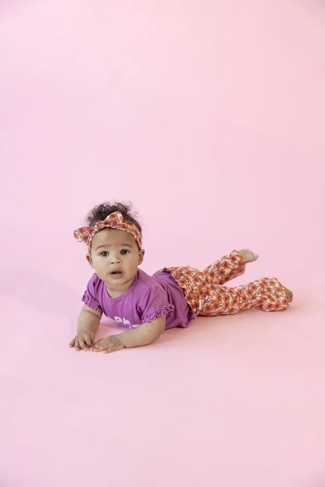 Feetje Babykleding Shirt Love Peace Aloha Paars