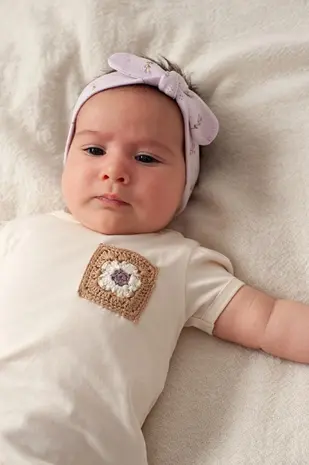 Feetje Babykleding Shirt Zakje Flower Ranch Offwhite