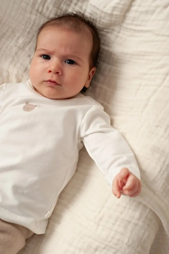 Feetje Babykleding Longsleeve Embroidery Beer The Knits Offwhite